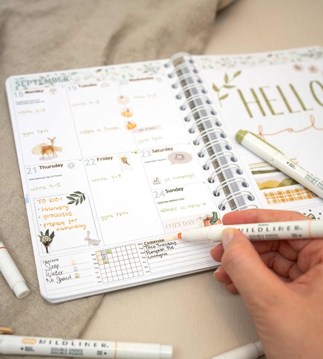 Överstrykningspenna - Zebra Mildliner 5-pack - Personal Planner
