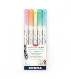 Överstrykningspenna - Zebra Mildliner Brush - 5-pack - Personal Planner