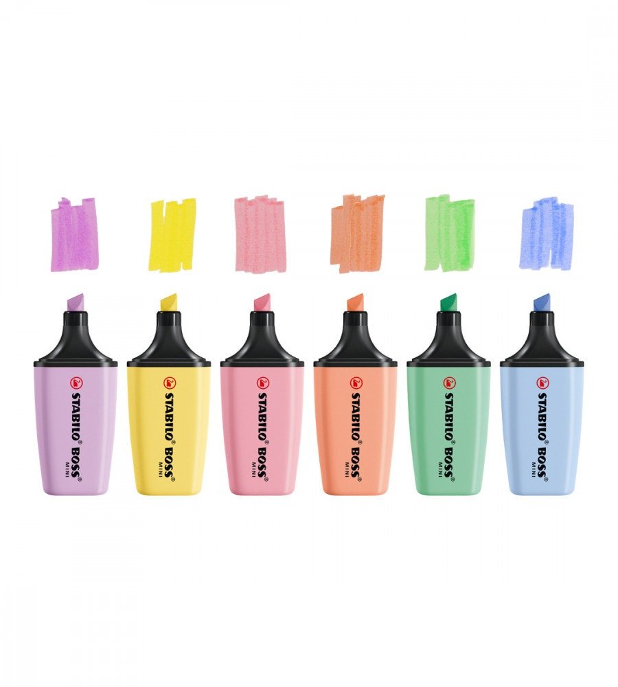 Överstrykningspennor - Stabilo Boss Mini Pastel 6-pack - Personal Planner