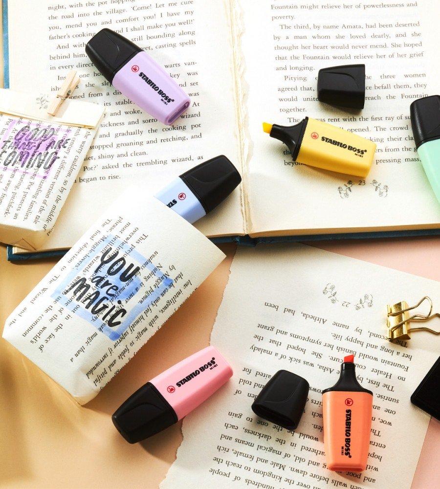 Överstrykningspennor - Stabilo Boss Mini Pastel 6-pack - Personal Planner
