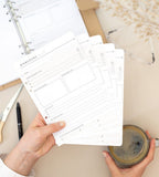 Refill-sider Månedens mål 12-pakk til Systemkalender - størrelse A5 - Personal Planner