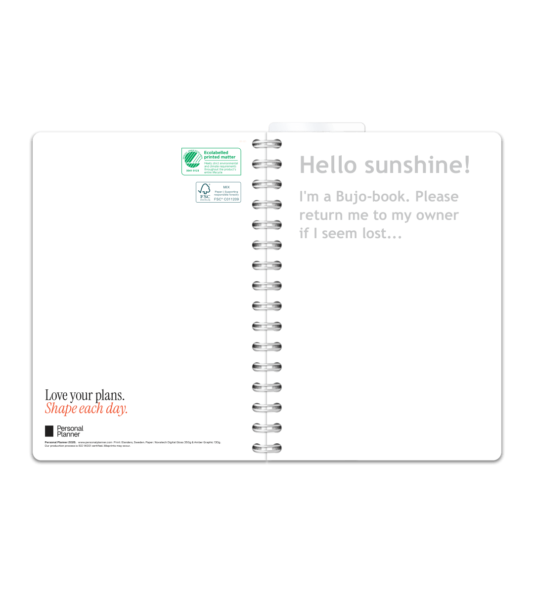 Spiralbindning A5 - Bullet Journal - Personal Planner