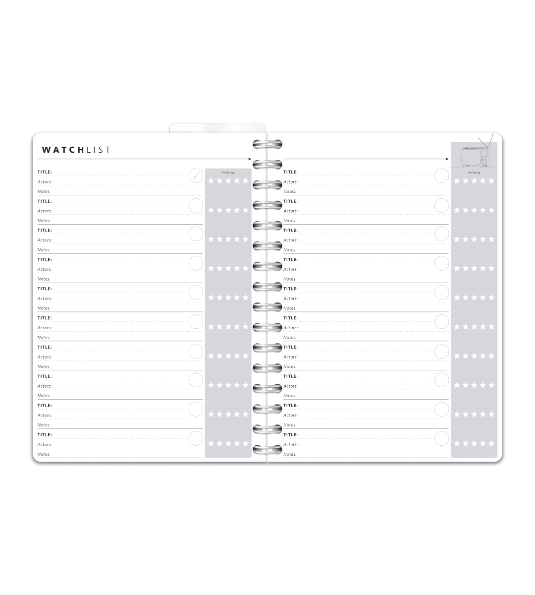 Spiralbindning A5 - Gästbok - Personal Planner