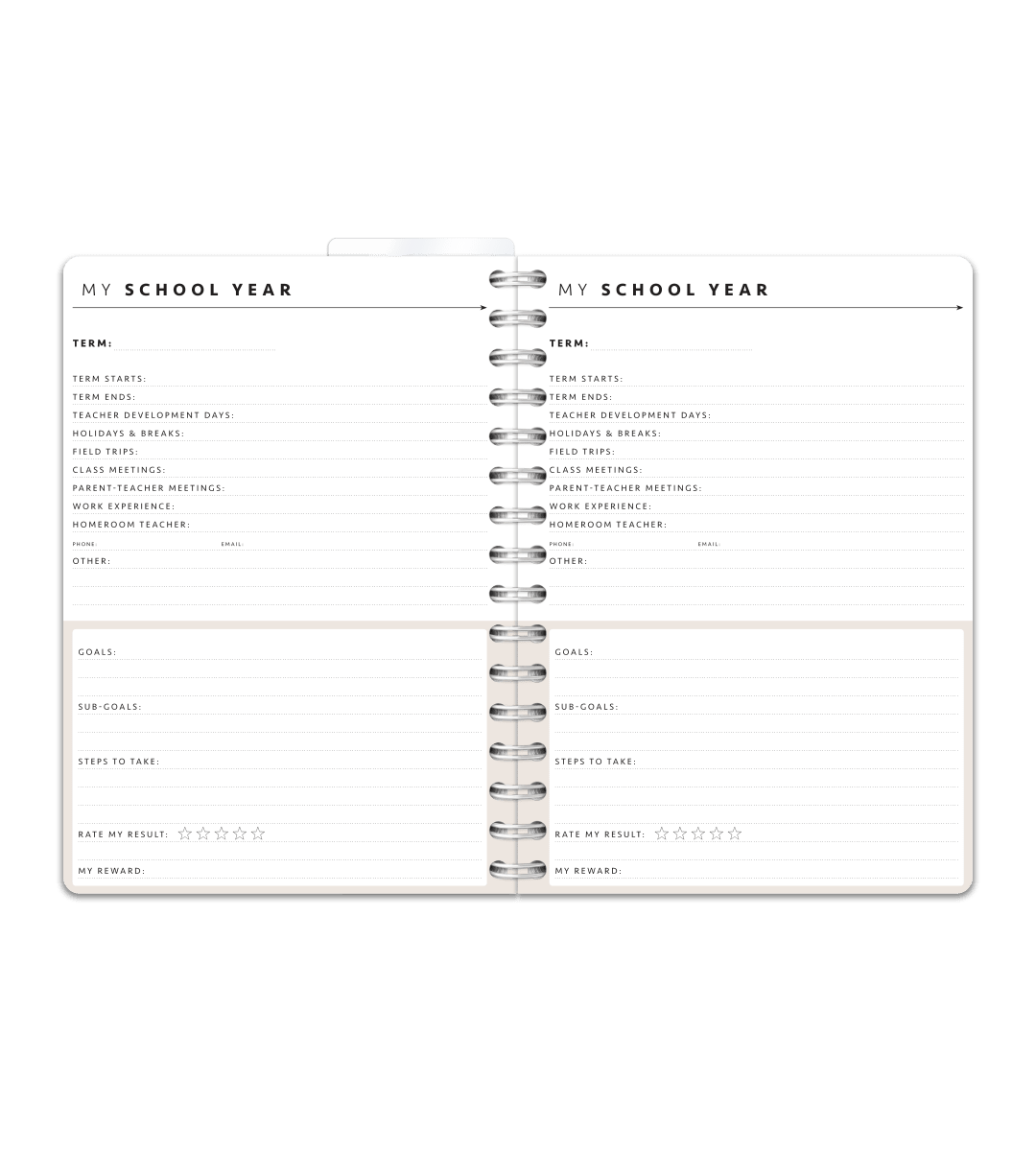 Spiralbindning A5 - Studentkalender - Personal Planner