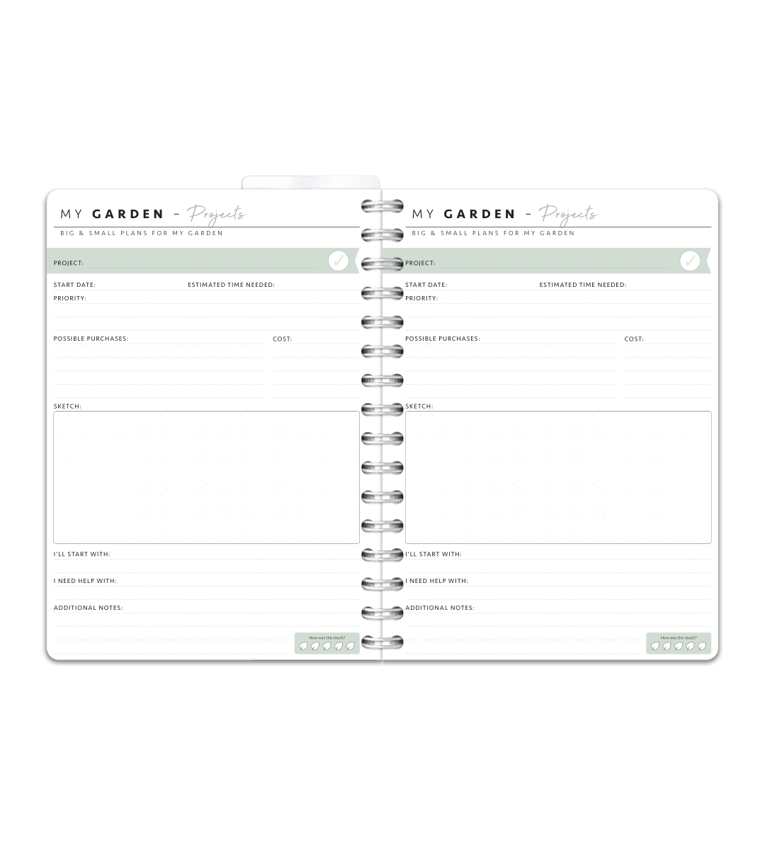 Spiralbindning A5 - Trädgårdsbok - Personal Planner