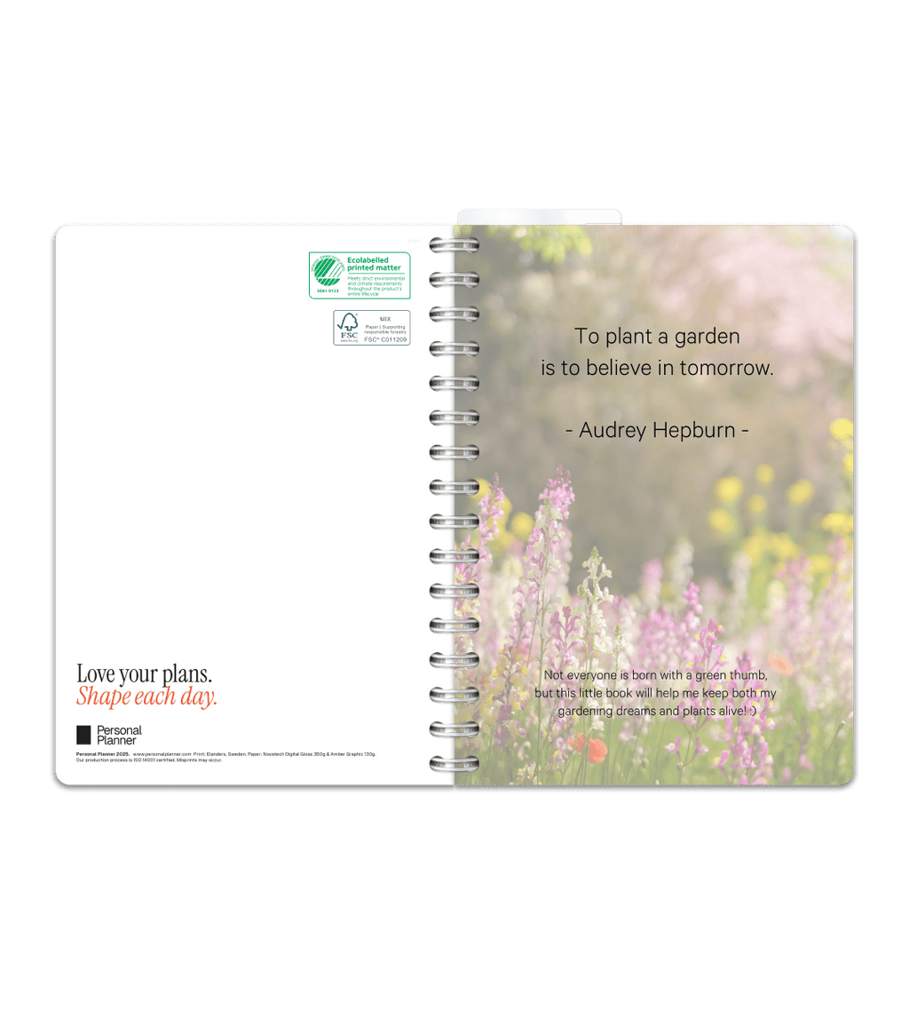 Spiralbindning A5 - Trädgårdsbok - Personal Planner