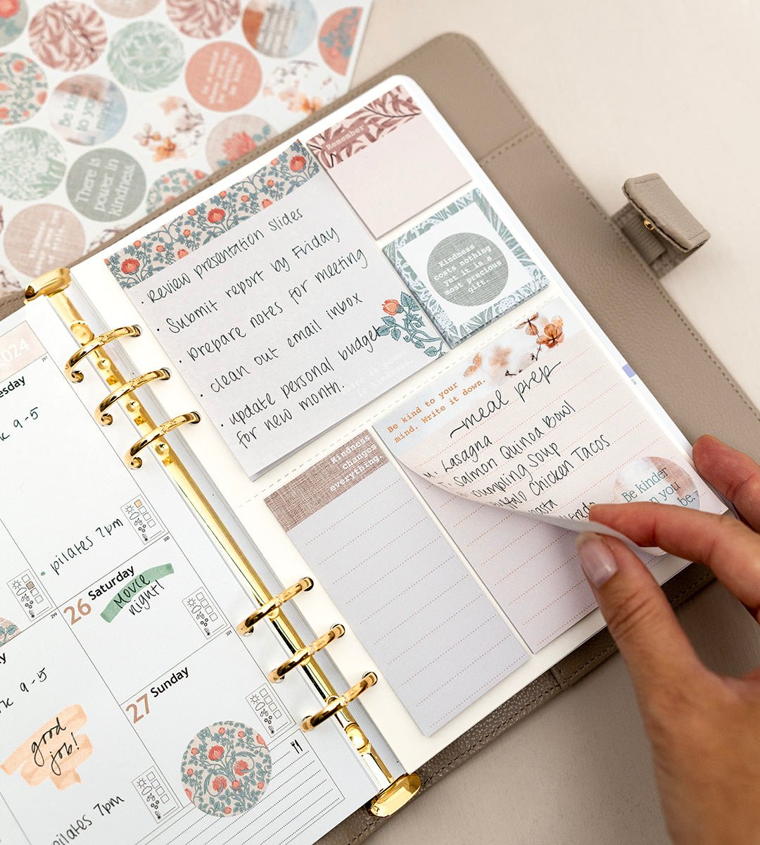 Sticky Notes - Sticky Notes till systemkalender - storlek A5 - Personal Planner