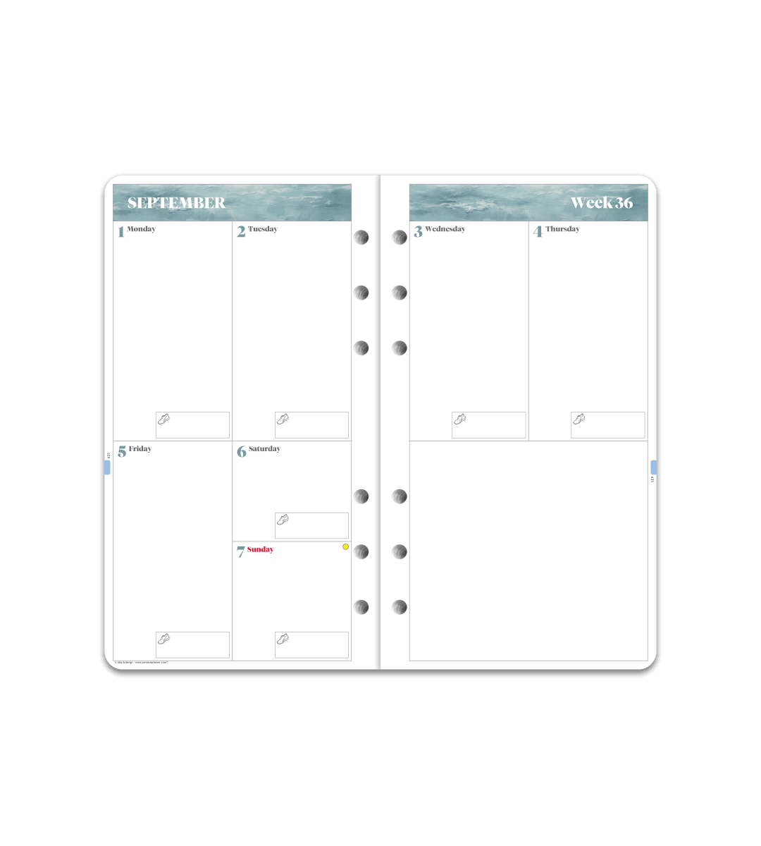 Systemkalender - Inlaga Personal - Personal Planner