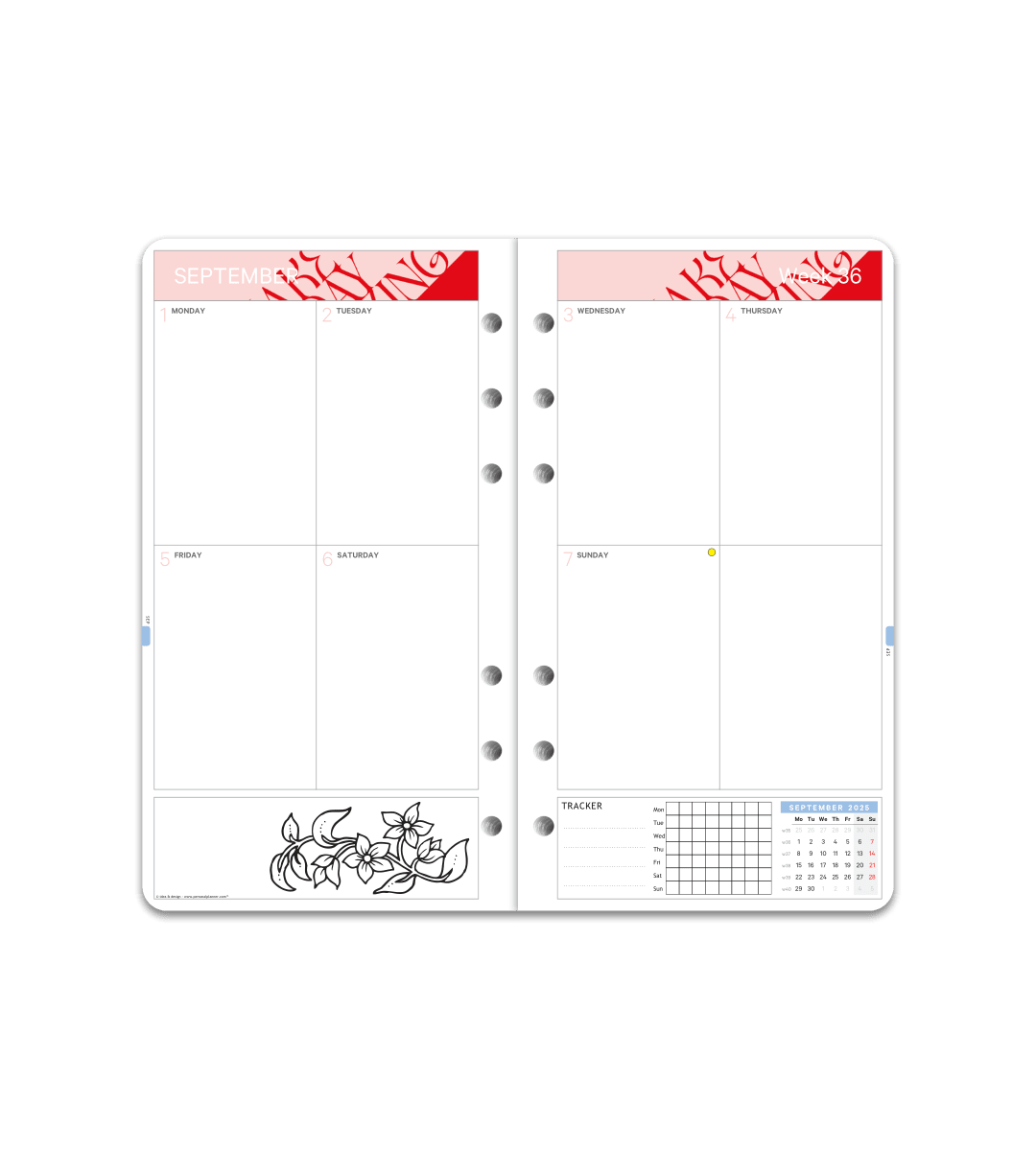 Systemkalender - Inlaga Personal - Personal Planner